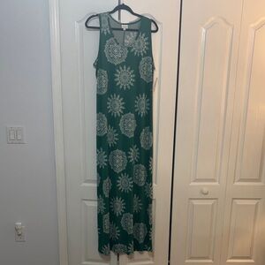 LuLaRoe Green Mandala Maxi Dress
